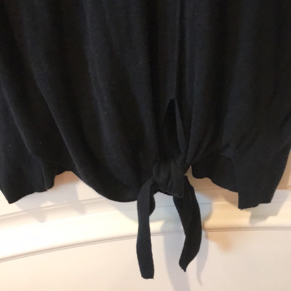 Express tin sweater tie front top size L - Picture 2 of 11